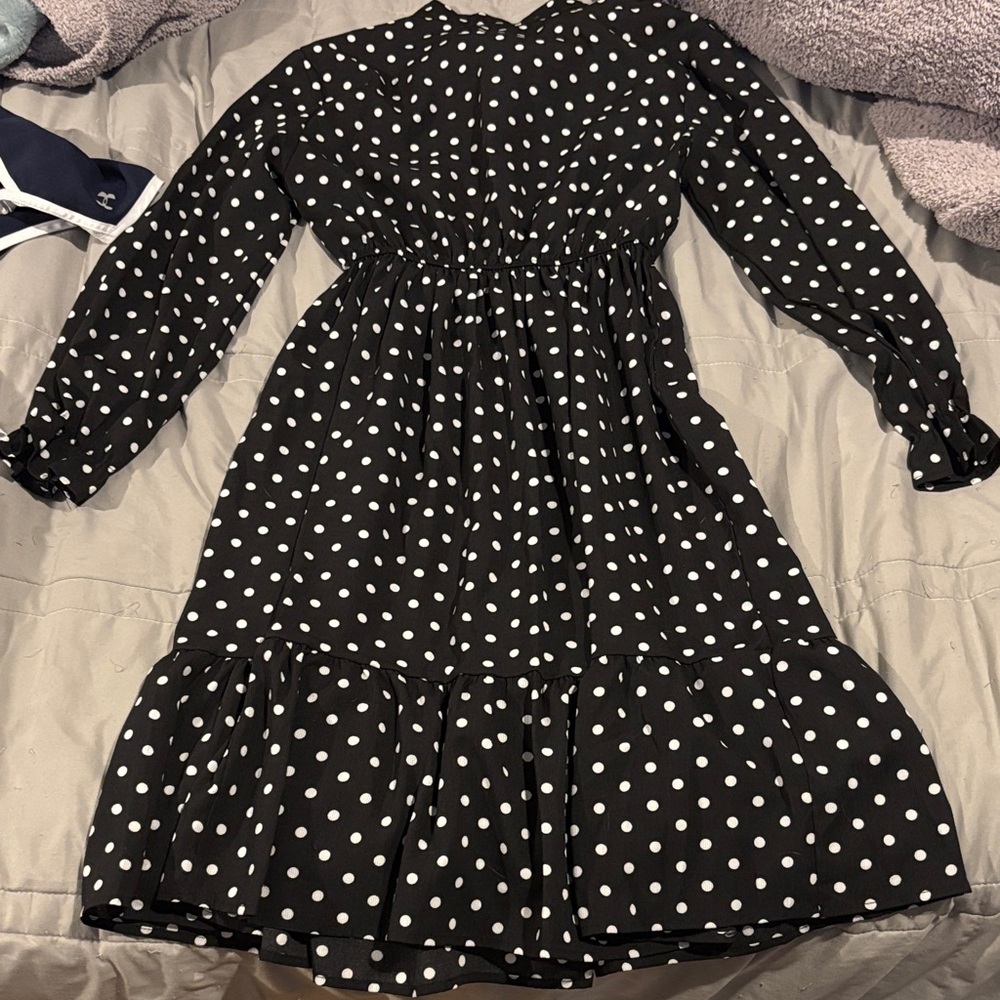 Black Polka Dot Dress - Picture 3 of 7
